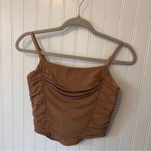 Adreamly Mesh Corset Crop Top